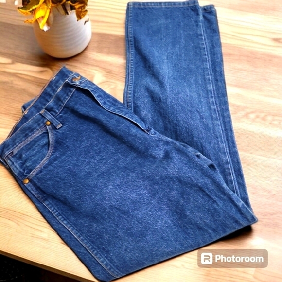 Stylish Vintage Blue Denim Wrangler Jeans - Excellent Condition Size 34*30 - Picture 6 of 12